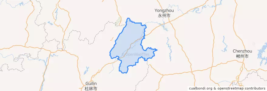 Mapa de ubicacion de 全州县.