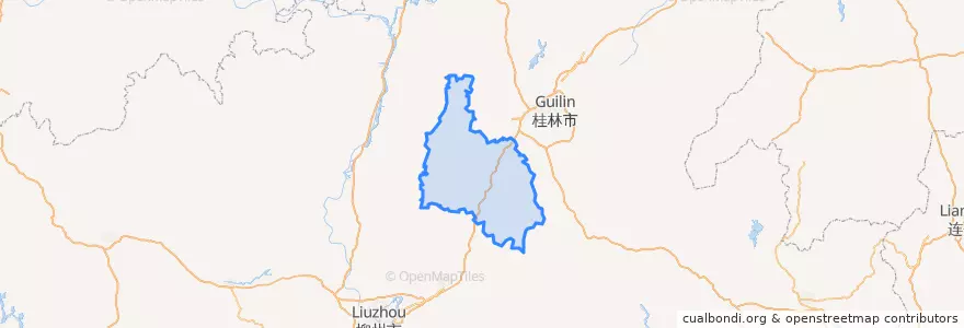 Mapa de ubicacion de Yongfu County.