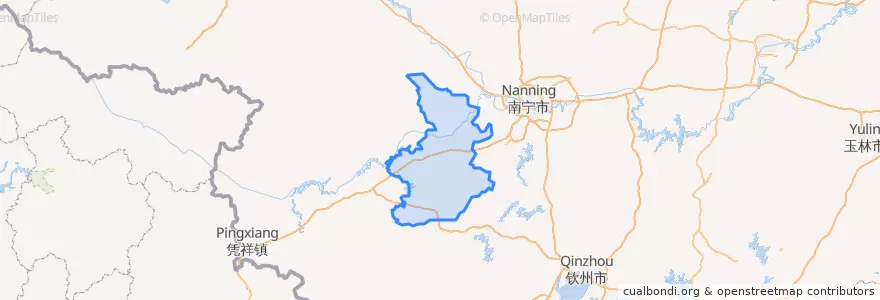 Mapa de ubicacion de 扶绥县 / Fusui.