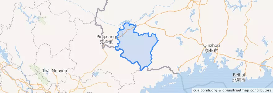 Mapa de ubicacion de 宁明县.