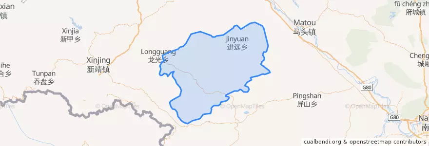 Mapa de ubicacion de 天等县 / Tiandeng.