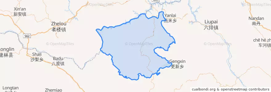 Mapa de ubicacion de 乐业县.