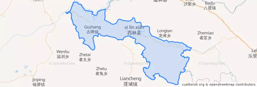 Mapa de ubicacion de 西林县 / Xilin.
