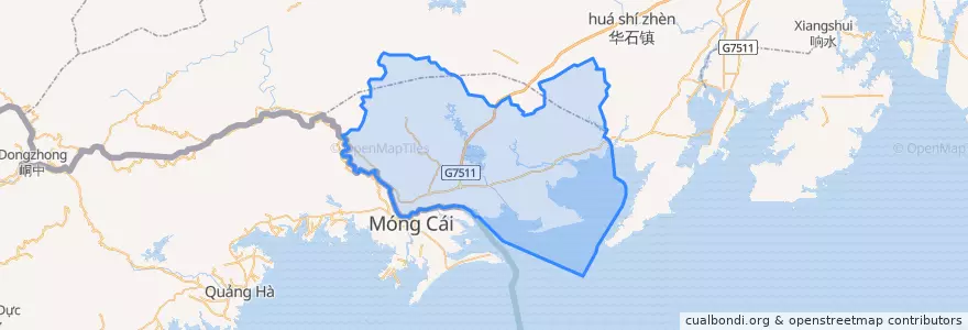 Mapa de ubicacion de 东兴市.