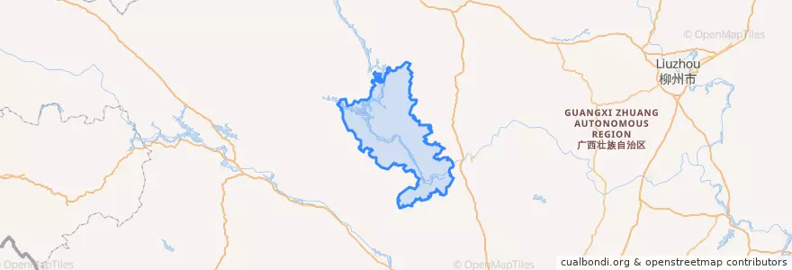 Mapa de ubicacion de 大化瑶族自治县 / Dahua.