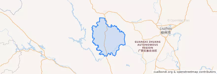 Mapa de ubicacion de 都安瑶族自治县 / Du'an.