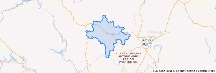 Mapa de ubicacion de Yizhou.