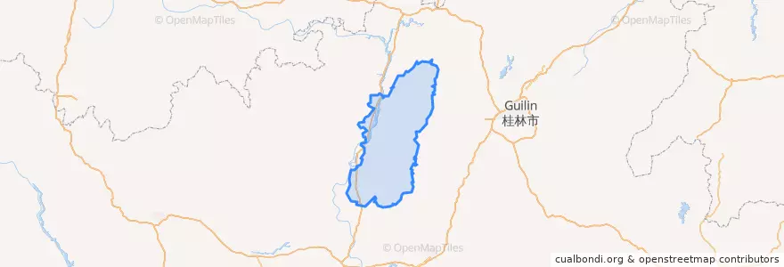 Mapa de ubicacion de Rong'an County.