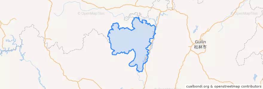 Mapa de ubicacion de Rongshui Miao Autonomous County.