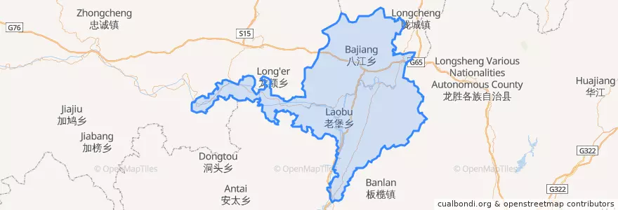 Mapa de ubicacion de Sanjiang Dong Autonomous County.