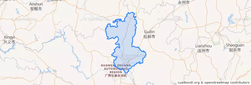 Mapa de ubicacion de 柳州市.