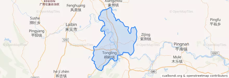 Mapa de ubicacion de 武宣县.