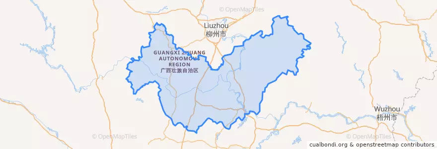Mapa de ubicacion de 来宾市.