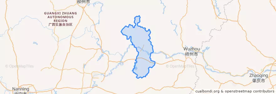 Mapa de ubicacion de Pingnan County.