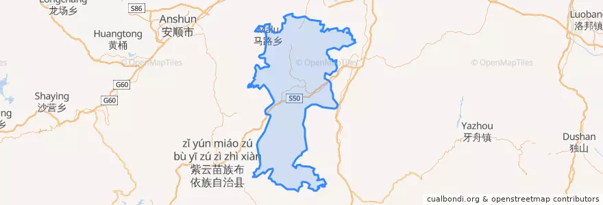 Mapa de ubicacion de Changshun County.