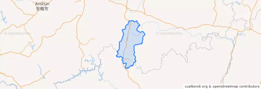 Mapa de ubicacion de 独山县 / Dushan.