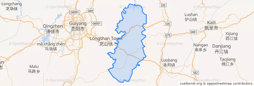 Mapa de ubicacion de 贵定县.
