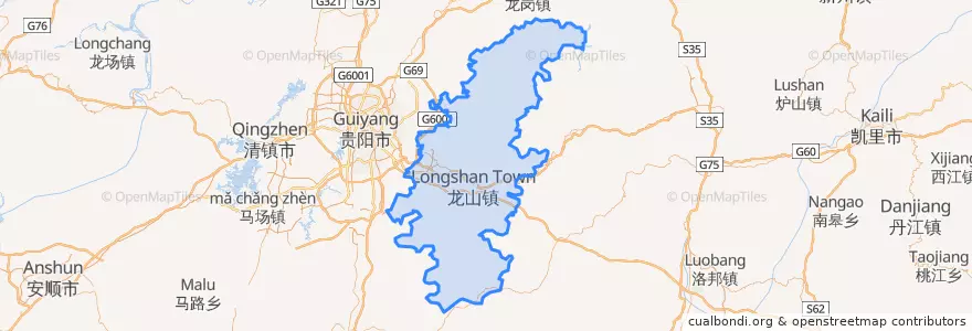 Mapa de ubicacion de 龙里县.