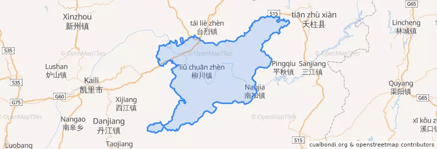 Mapa de ubicacion de Jianhe County.