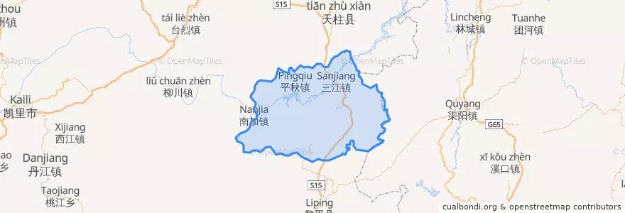Mapa de ubicacion de 锦屏县.