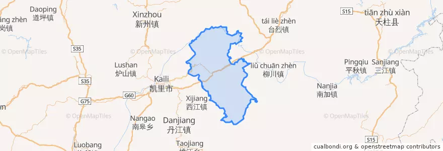 Mapa de ubicacion de Taijiang County.