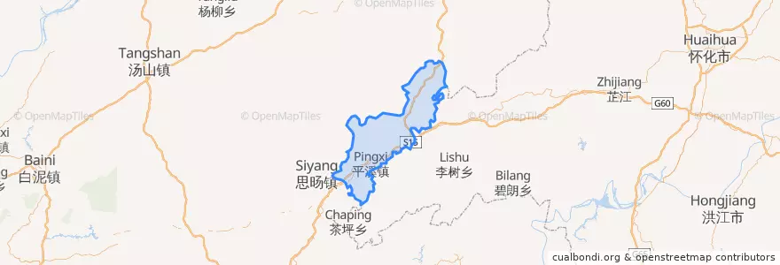 Mapa de ubicacion de 玉屏侗族自治县 / Yuping.