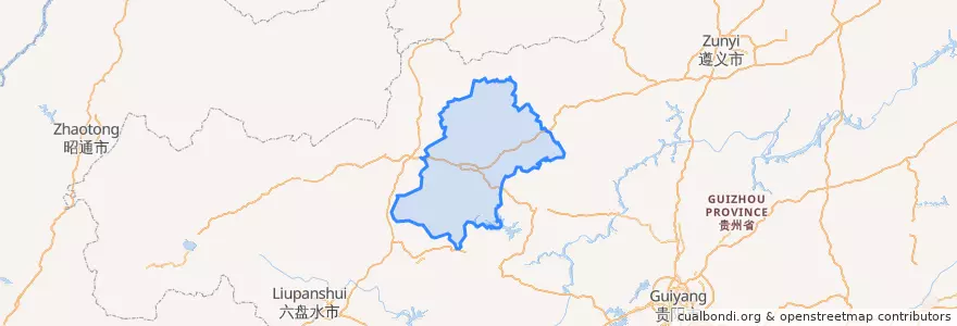 Mapa de ubicacion de 大方县.