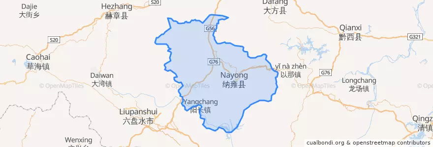 Mapa de ubicacion de 纳雍县.