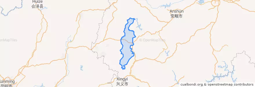 Mapa de ubicacion de 普安县.