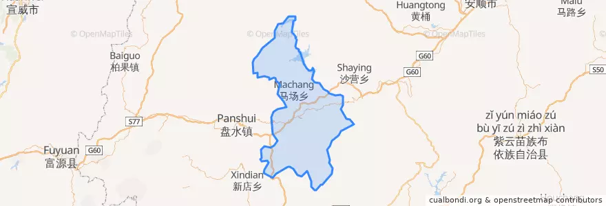 Mapa de ubicacion de 晴隆县.