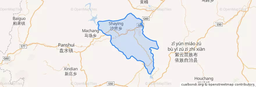 Mapa de ubicacion de 关岭布依族苗族自治县 / Guanling.