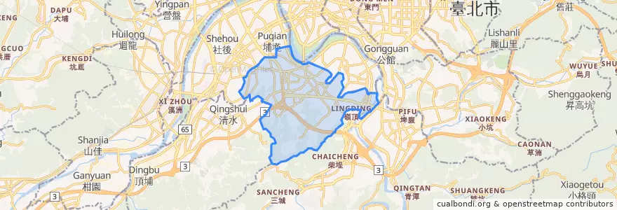 Mapa de ubicacion de Chungho.