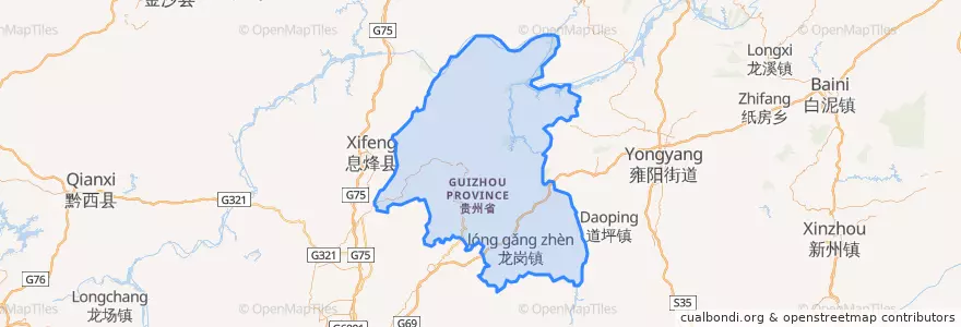 Mapa de ubicacion de 开阳县.
