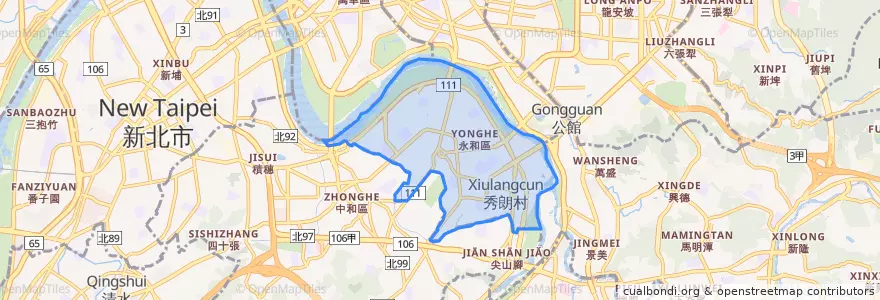 Mapa de ubicacion de 永和區.