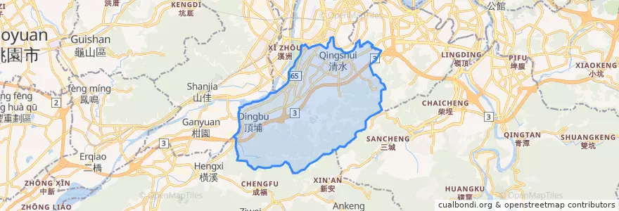 Mapa de ubicacion de 투청 구.