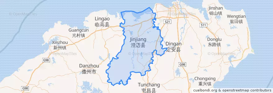 Mapa de ubicacion de 澄迈县 / Chengmai.