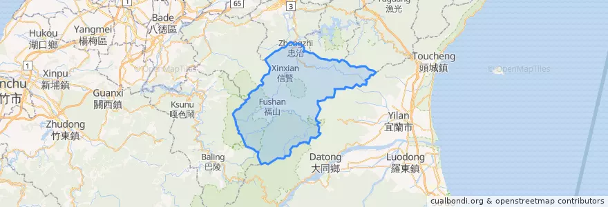Mapa de ubicacion de 烏来区.