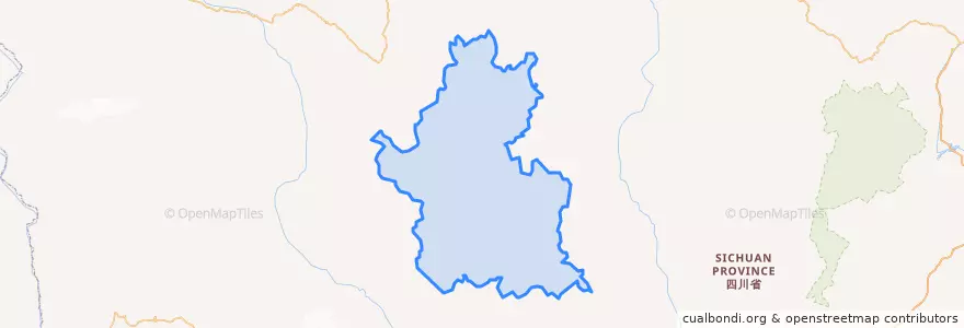 Mapa de ubicacion de Dawu County.