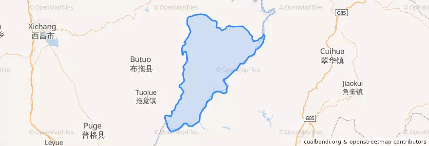 Mapa de ubicacion de 金阳县.