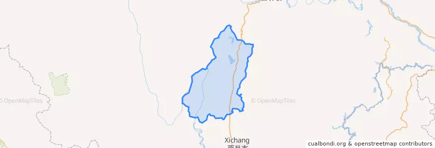 Mapa de ubicacion de 冕宁县.