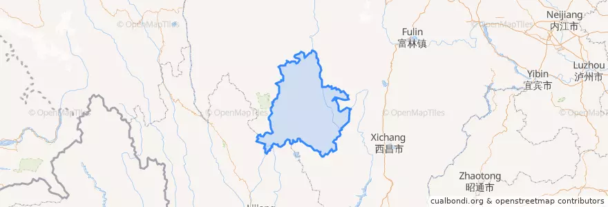 Mapa de ubicacion de 木里藏族自治县.