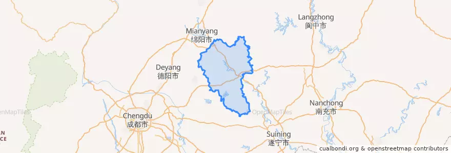 Mapa de ubicacion de 三台县.