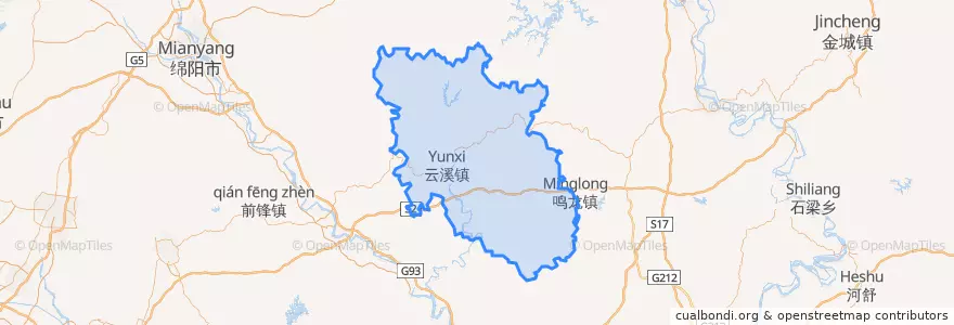 Mapa de ubicacion de 盐亭县.