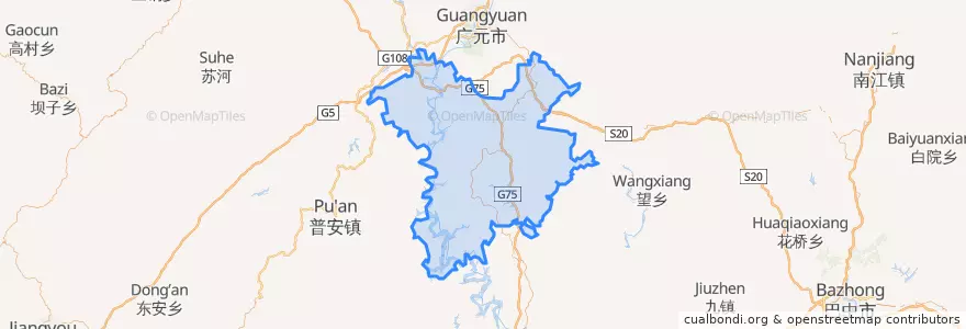 Mapa de ubicacion de 昭化区.