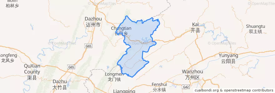 Mapa de ubicacion de 开江县.