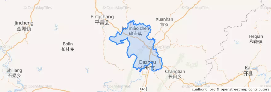Mapa de ubicacion de 通川区.