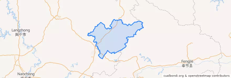 Mapa de ubicacion de 宣汉县.