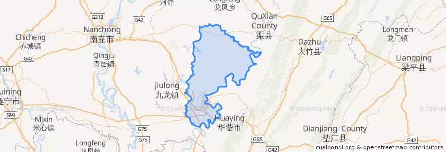 Mapa de ubicacion de 广安区.