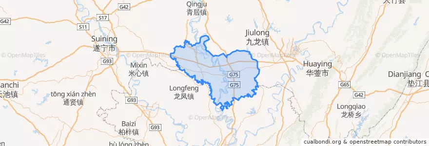 Mapa de ubicacion de Wusheng County.