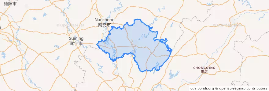 Mapa de ubicacion de Гуанъань.
